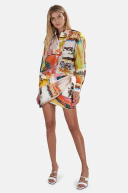 Zimmermann Brightside Mini Skirt Multi Size 0 / AU 8 for rent on The Volte - image 1