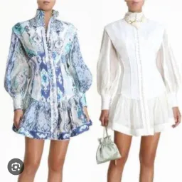 Zimmermann Glassy Long Sleeve Mini Dress Black Size 0 / AU 8 for rent on The Volte - image 2