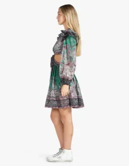Zimmermann Anneke Ruffle Mini Dress Paisley Print Size 2 / AU 12 for rent on The Volte - image 2