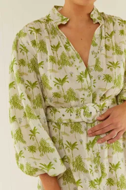 Palm Noosa Noddy Dress Green Palms Print Green Size AU 10 for rent on The Volte - image 4
