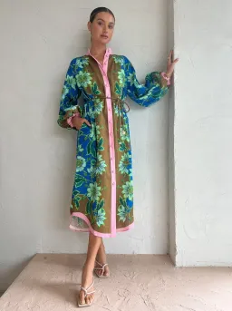 Alemais Winnie Shirt Dress in Cobalt Size AU 12 for rent on The Volte - image 1