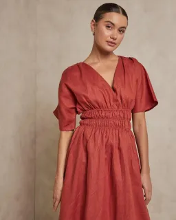 Aere Maxi Dress Burgundy Size AU 8  for rent on The Volte - image 2