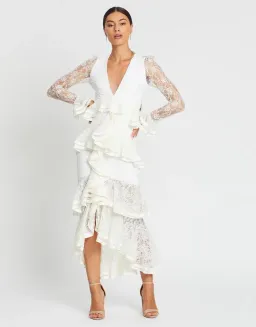 Nicola Finetti Maia Dress White Size 6 for rent on The Volte - image 1