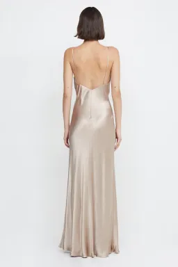 Bec & Bridge Lorelai V Maxi Dress Smoke Taupe Size 8  for rent on The Volte - image 3
