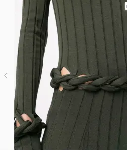 Dion Lee Radiance Rib Braid LS Dress Olive Size 8 for rent on The Volte - image 3