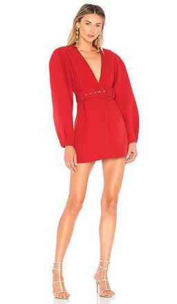 L’Academie Red High Shoulder dress size 8  for rent on The Volte - image 1