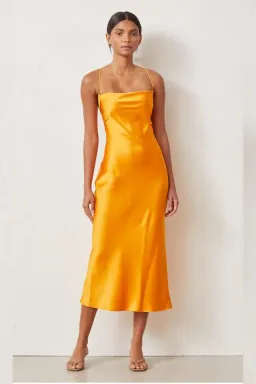 Bec & Bridge Seraphine Dress in Tangerine Size 6 for rent on The Volte - image 2