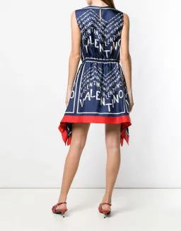 Valentino Garavani Silk Puzzle Print Dress IT38/AU 8 for rent on The Volte - image 3