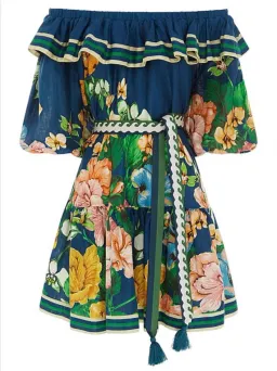 Alemais Lyla Dress Blue/Floral Size 10 for rent on The Volte - image 6