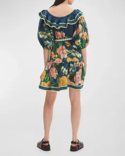 Alemais Lyla Dress Blue/Floral Size 10 for rent on The Volte - image 3