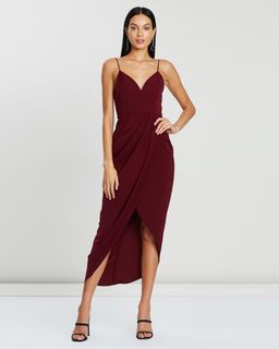 Shona Joy Core Cocktail Dress Burgundy Size 10 for rent on The Volte - image 2