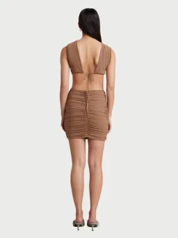 Bec and Bridge Sepia Vixen Mini Dress Brown Size 10 for rent on The Volte - image 2