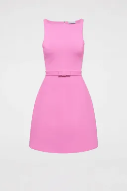 Scanlan Theodore Crepe Knit Bow Belt Dress Pink Size Small/Au 8  for rent on The Volte - image 5