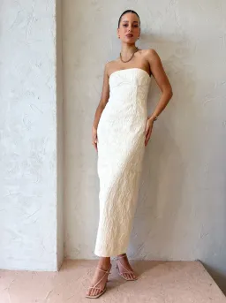 Sir the Label Etienne Column Gown Cream Size 8 for rent on The Volte - image 2