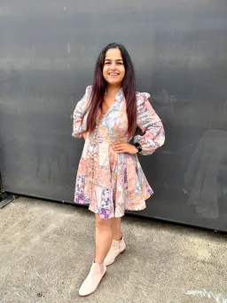 Zimmermann Kaleidoscope Buttoned Mini Dress Print Size 3 /AU 14 for rent on The Volte - image 1