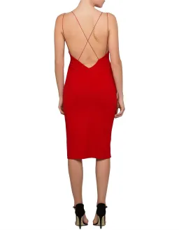 Bec & Bridge Florence Midi Dress Red Size AU 8 for rent on The Volte - image 2