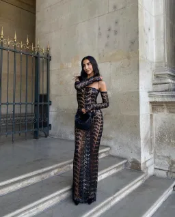 THE NEW ARRIVALS by İlkyaz Özel Moss in El Hedonismo Dress Black Size 6/XS for rent on The Volte - image 3