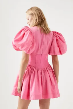 Aje Gianna Puff Sleeve Pink Size 10 for rent on The Volte - image 3