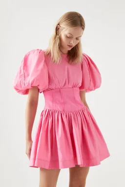 Aje Gianna Puff Sleeve Pink Size 10 for rent on The Volte - image 2