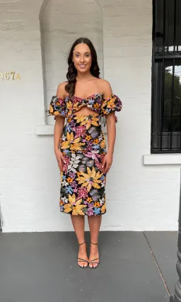 Alamour The Label Flora Sequin Midi Dress Floral Size 12 for rent on The Volte - image 2