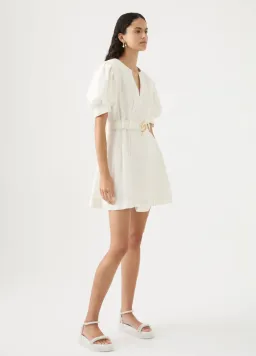 Aje Beacon Structured Mini Dress Ivory Size S/AU 8 for rent on The Volte - image 2