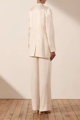 Shona Joy La Lune Double Breasted Blazer Cream Size 8 for rent on The Volte - image 3