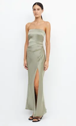 Bec & Bridge The Dreamer Strapless Maxi Dress Sage Green Size 12 / L for rent on The Volte - image 2