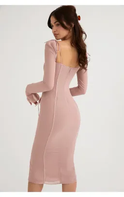House of CB Ophelia Cutout Midi Dress Blush Size XL / Au 14 for rent on The Volte - image 3