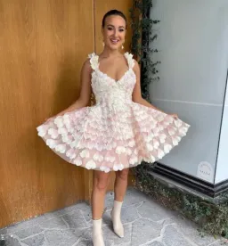 Zimmermann Prima Petal Mini Dress Blush Size 1 / Au 10 for rent on The Volte - image 1