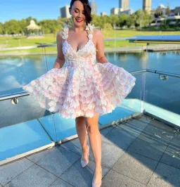 Zimmermann Prima Petal Mini Dress Blush Size 1 / Au 10 for rent on The Volte - image 4