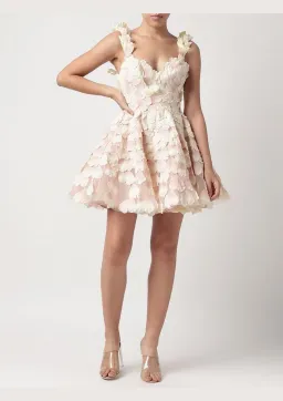 Zimmermann Prima Petal Mini Dress Blush Size 1 / Au 10 for rent on The Volte - image 2