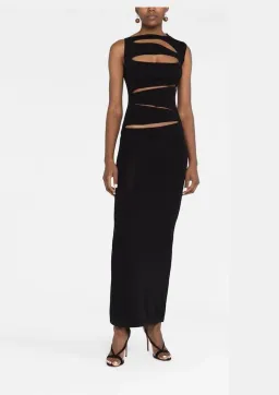 Christopher Esber Slashed Knit Dress Black Size S / Au 8 for rent on The Volte - image 1