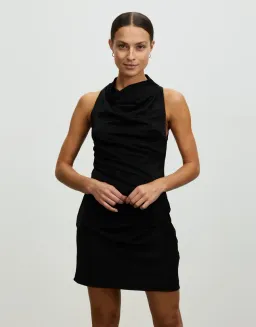 Lover Lisboa High Neck Mini Dress Black Size 6 for rent on The Volte - image 1
