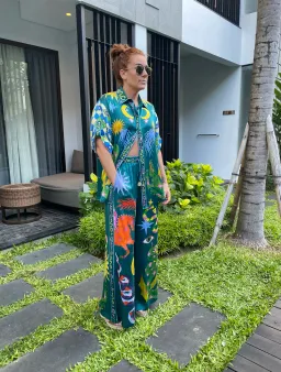 Alemais Guardian Shirt and Pant Set Multi Size 10 for rent on The Volte - image 1