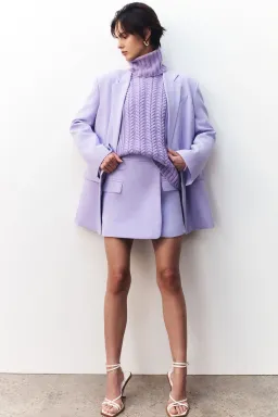 Shona Joy Irena Wrap Mini Skirt in Lavender Size 8 for rent on The Volte - image 3