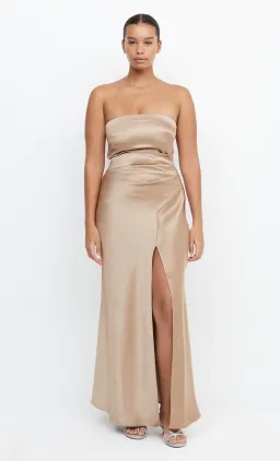 Bec & Bridge The Dreamer Strapless Dress Golden Size 12 for rent on The Volte - image 1