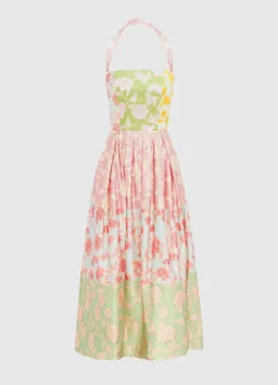 Leo Lin Ana Halterneck Maxi Dress in Anaemone Splice Print Size 8 for rent on The Volte - image 5