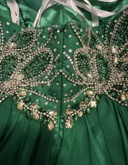 Sherri Hill 3907 Strapless Sweetheart Long Formal Dress Emerald Size 0 / Aus 4 for rent on The Volte - image 3