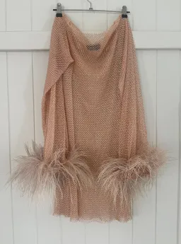 Santa Brands Feathers Mini Dress Blush One Size  for rent on The Volte - image 6