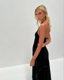 Diesel Draped Halter Neck Dress Black Size 10 for rent on The Volte - image 3