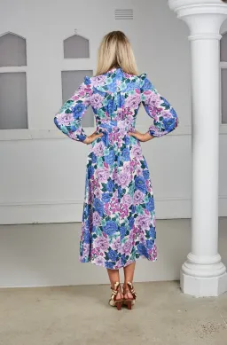 Zimmermann Poppy Plunge Midi Dress Floral Size 2 for rent on The Volte - image 4
