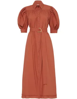 Aje Manifest Midi Dress Rust Size 10 for rent on The Volte - image 5