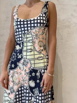 By Nicola Beneath The Stars Slip Dress in Geo Print Size 12 for rent on The Volte - image 2