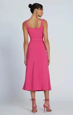By Johnny Ora Midi Dress Pink Size 8 for rent on The Volte - image 2