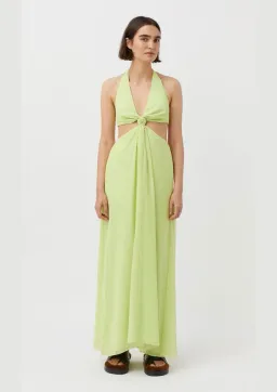 Camilla And Marc Zandar Cut Out Halter Dress In Apple Sorbet Au Size 12  for rent on The Volte - image 1