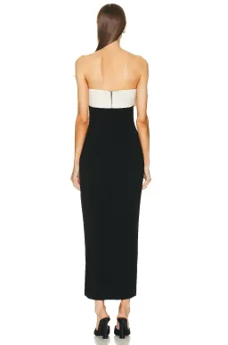 Rachel Gilbert Lavina Midi Dress Black/Ivory Size 0 / AU 6 for rent on The Volte - image 3