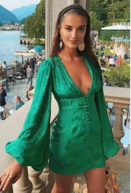 Rat & Boa Isabella Dress Green Size 8  for rent on The Volte - image 4
