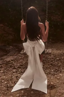 Meshki Meredith Strapless Bow Mini Dress White Size 16 for rent on The Volte - image 5