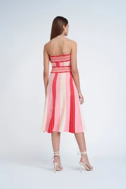 By Johnny Pipe Stripe Knit Dress Pink Multi Size 10  for rent on The Volte - image 2