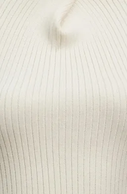 Camilla And Marc Ecru High Neck Gray Rib Knit Midi Dress Size 10  for rent on The Volte - image 7